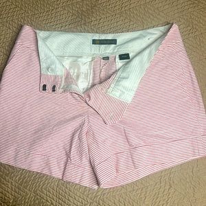 Striped Red/white/tanish shorts